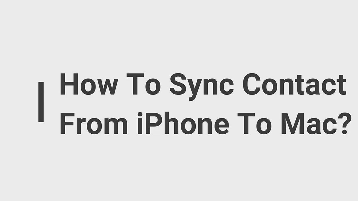'Video thumbnail for How To Sync Contacts From iPhone To Mac'