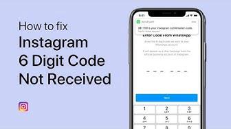 'Video thumbnail for How, To Fix Instagram 6 Digit Code Not Received - “Enter Confirmation Code”'