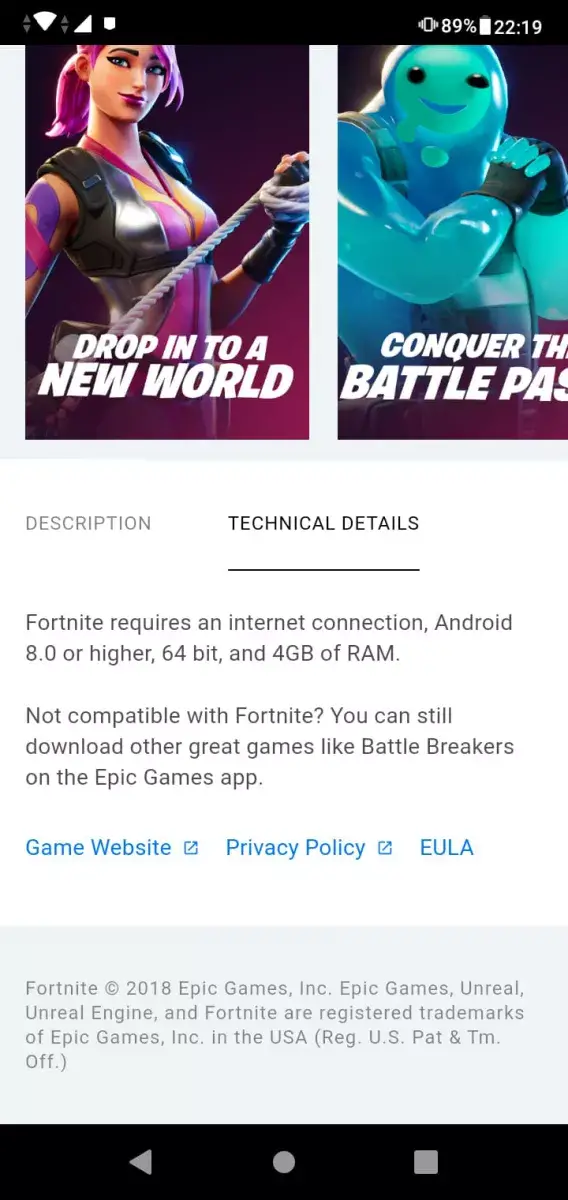 Download and install mobile Fortnite from the Epic store ...
