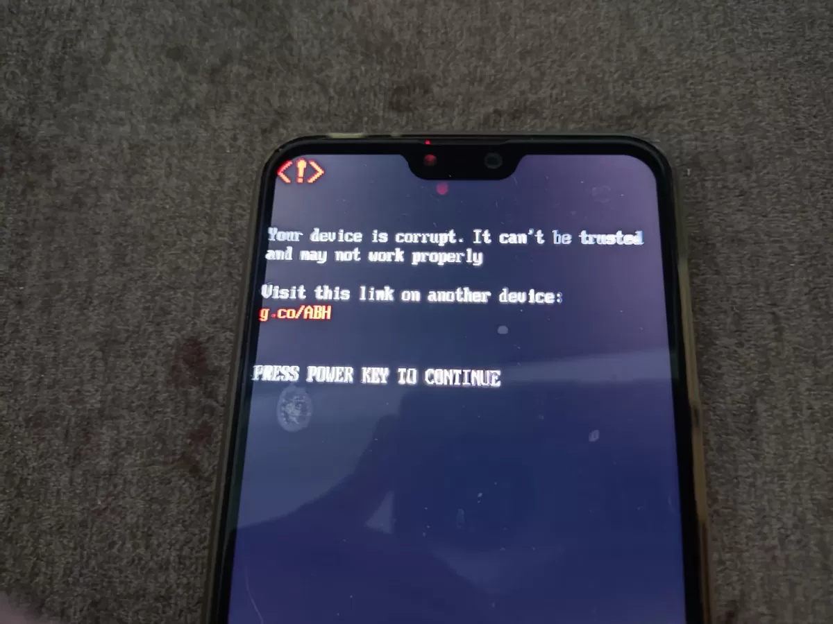 redmi 9 your device is corrupted