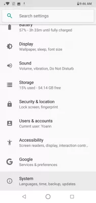 როგორ გადავიტანოთ Android ტელეფონის ქარხანა? : სისტემის პარამეტრების პარამეტრები მენიუში