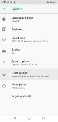 Hoe de Android-telefoon opnieuw in te stellen? : Reset optie in systeeminstellingen