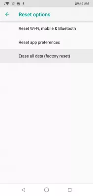 How to factory reset Android phone? : Android system reset options