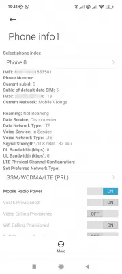 Asus Zenfone 3 Deluxe 5.5 ZS550KL Secret Phone Codes And Hacks : Phone information displayed on a Xiamo PocoX3 with the Android secret code *#*#4636#*#*