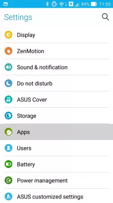 Step by step instructions to solve application problems on a Asus Zenfone 2 Laser ZE600KL : Open application settings