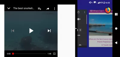 How to split screen on Android PIE version? : Applications displayed in split screen on Android PIE