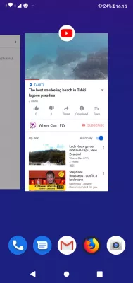 Paano hatiin ang screen sa Android PIE na bersyon? : Piliin ang unang application para sa split screen