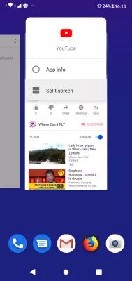 How to split screen on Android PIE version? : Display hidden split screen option