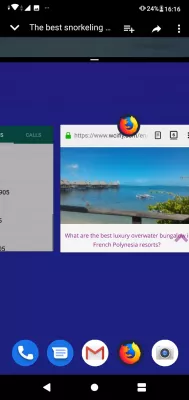 How to split screen on Android PIE version? : Selecting the second application for split screen