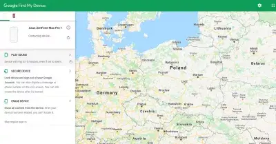 Разблокировка Android при помощи Google Find My Device