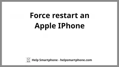 How to force restart Apple iPhone 6/6S? : Force restart an Apple IPhone5