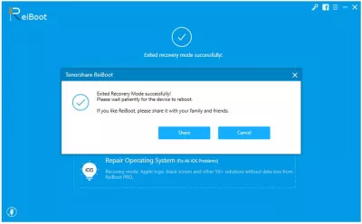 Безкоштовне програмне забезпечення для ремонту iphone ReiBoot: чому і як ним користуватися? : Вийдіть з режиму відновлення програмного забезпечення ReiBoot