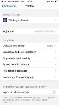 How to hide number from outgoing calls Apple iPhone? : iPhone phone settings menu