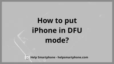 Como colocar um Apple iPhone no modo DFU? : Versão de firmware do iPhone