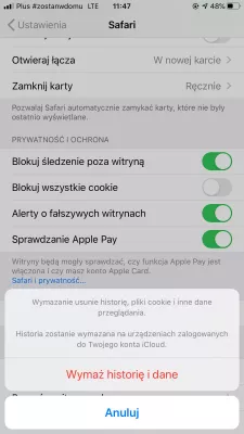 How to remove the virus popup on Apple iPhone XS Max? : Delete cache option on SAFARI to get rid of iPhone virus