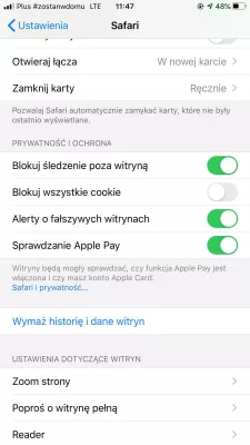 How to remove the virus popup on Apple iPhone XR? : SAFARI browser settings Apple iPhone XR