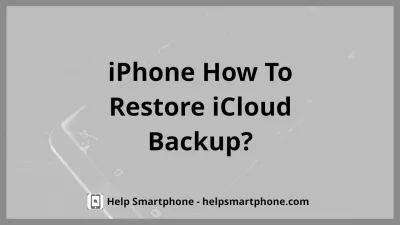 How to restore an iCloud backup on Apple iPhone 3G/S? : Apple iPhone 3G/S restore iCloud backup