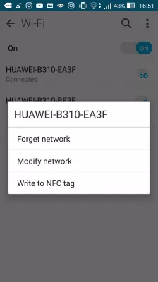 Hindi maaaring kumonekta ang Android sa Wifi, kung ano ang gagawin? : Kalimutan ang koneksyon ng WiFI network