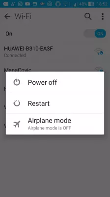 Hindi maaaring kumonekta ang Android sa Wifi, kung ano ang gagawin? : I-restart ang telepono