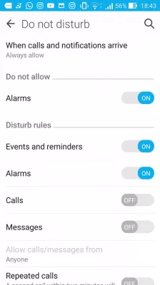 How to solve Android phone can't make or receive calls? : Do not disturb settings
