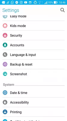 How to solve Android phone can't make or receive calls? : Backup and reset option in settings