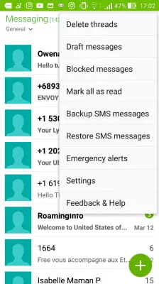 How to solve Android can't send text to one number? : Blocked messages menu in messaging app