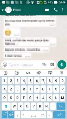 Alterar idioma de entrada Android : Layout do teclado físico do Android alterado para AZERTY French language