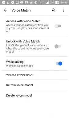 Como ativar comandos de voz OK do Google? : Opções de correspondência de voz e OK ativação do Google