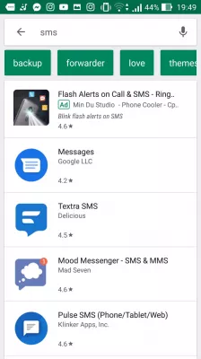 So ändern Sie die Standard-Messaging-App auf Android : Messaging-Apps im Google Play Store