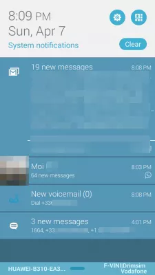 Hur bli av med röstmeddelande ikon på Android? : Voicemail notification icon fast på Android Notifieringsområde