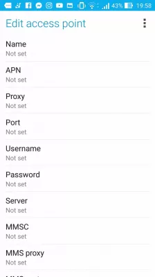 How to set mobile network settings APN on Android? : Creating a new access point name