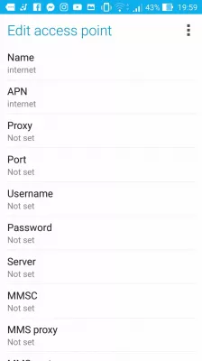 How to set mobile network settings APN on Android? : Default standard APN settings