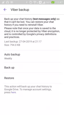 How to transfer Viber to new phone? : Setting up Viber backup