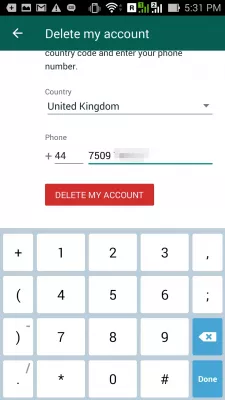 Как разблокировать себя на WhatsApp? : Удаление аккаунта в WhatsApp