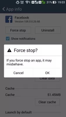 MDNSD Android Facebook not responding : Force stopping Facebook app to save battery