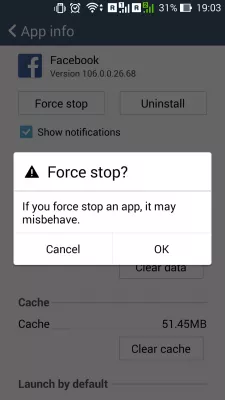 MDNSD Android Facebook svarer ikke : Force å stoppe Facebook app for å spare batteri