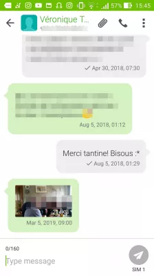 Les messages image MMS ne seront pas envoyés sur un téléphone Android : Discussion en texte avec message image MMS