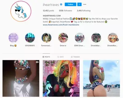 Hvordan påvirkere bruger hjul på Instagram? : https://www.instagram.com/iheartraves/