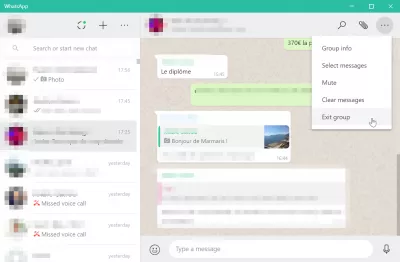 Comment gérer Whatsapp business sur PC? : Fenêtre principale de la version de bureau WhatsApp