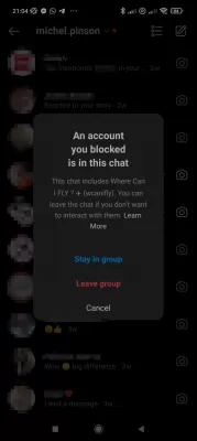 How To Chat With Someone That Blocked You On Instagram? : Joining a group conversation in which a user blocked you on Instagram