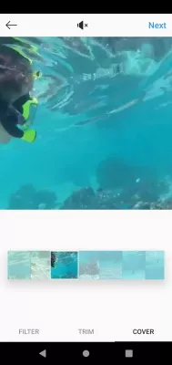 How to upload video to Instagram in 5 easy steps? : Selecting cover thumbnail of an Instagram video