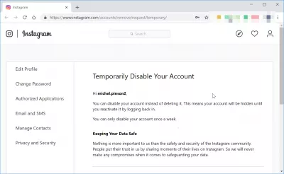 How to delete Instagram account? Erase Instagram account : How do you deactivate an Instagram account, temporarily disable your account information