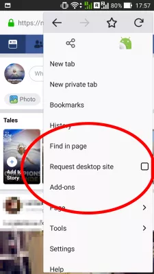 How to download Facebook year in review video to Android : Request desktop version of Facebook mobile