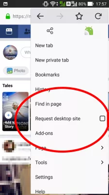 Paano mag-download ng Facebook taon sa pagsusuri ng video sa Android : Humiling ng desktop na bersyon ng Facebook mobile