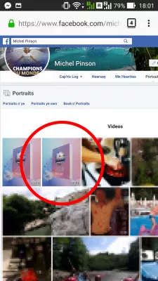 How to download Facebook year in review video to Android : Video album displayed on Facebook album gallery