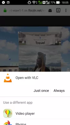 How to download Facebook year in review video to Android : Open video downloaded from Facebook with app