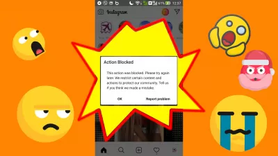 Instagram Action Blocked Error : Action blocked Instagram stories