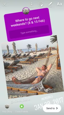 Instagram ask me a question – how to use it? : Using the Instagram ask me a question sticker to ask viewers where to go for weekends