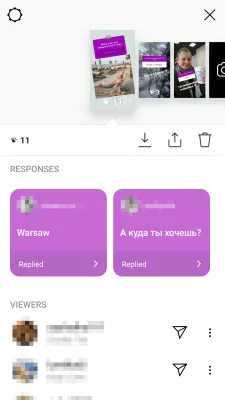 Instagram ask me a question – how to use it? : Answer posted as story picture to one of the Instagram ask me a question viewer answer