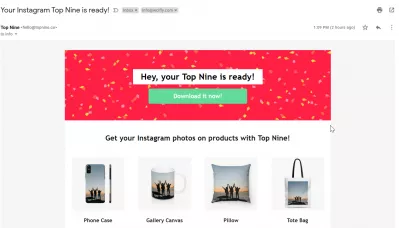 How to make an Instagram best nine : Top Nine Instagram image notification email